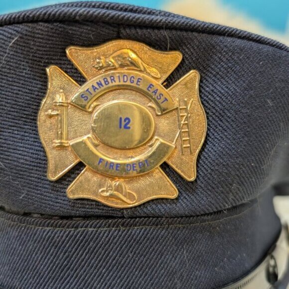 Vintage Firefighter Stanbridge East Fire Dept Hat - Picture 2 of 7